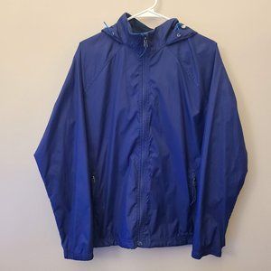 LL Bean Women's Windbreaker Jacket 100% Nylon Navy Size L